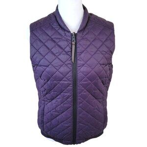 Timberland Reversible Down Quilted Puffer Vest Black/Dark Purple Womens Size S